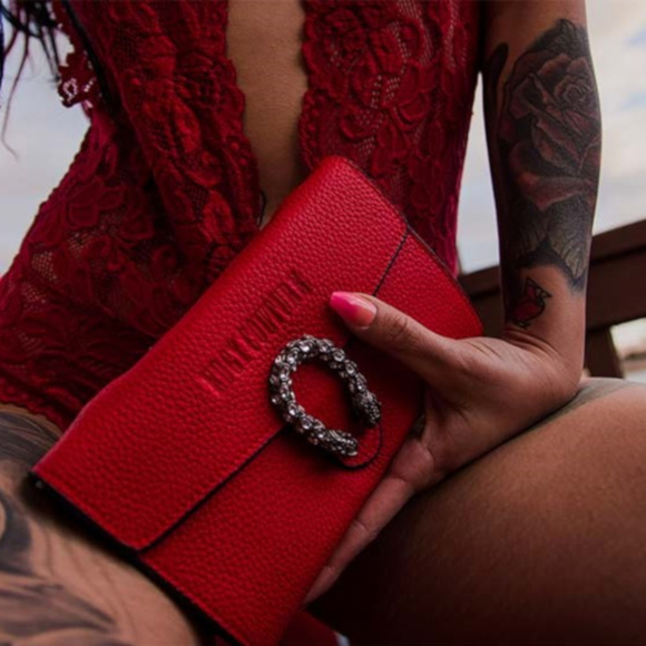 Red Lace Halter OnePiece Intimate Bodysuit Teddy - Picture 3 of 4